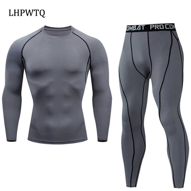 Men's Tracksuits Quick Dry Men's Thermal underwear Sets Running Compression Sport Suits Basketball Tights Clothes Gym Fitness Jogging Sportswe 220926