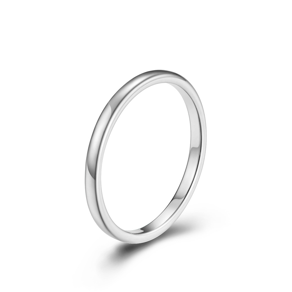 2mm wolfraam stalen ringen designer ontwerp paar ring eenvoudige mode mannen en vrouwen ring hoge kwaliteit luxe sieraden gift266T