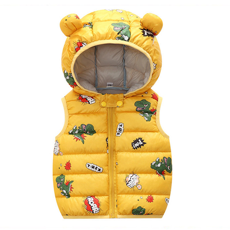 Gilet Automne Enfants Warm Down Gilet Bébé Coton Enfants Survêtement Vêtements Garçons Filles À Capuche Vestes 220827