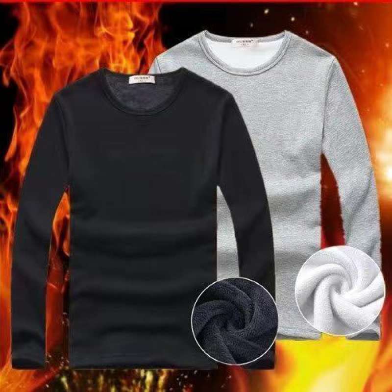 Mens termal iç çamaşırı yüksek kaliteli sonbahar kış sıcak tshirt adam uzun kollu rahat spor yumuşak kadife siyah ince fit kaybeden 5xl 220826