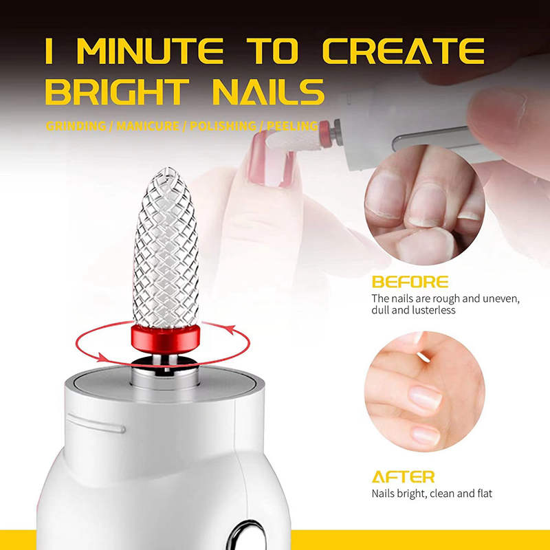 ferramenta de engenharia broca de unhas com cortadores led moinho para manicure pedicure manicure conjunto de máquina usb recarregável profissional torno de unhas ferramenta elétrica