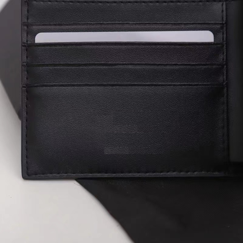 Mens Wallet Designer Woolets Business Black Purse حامل حقيقي من الجلد الأسود الذهبي الفضي مع مربع