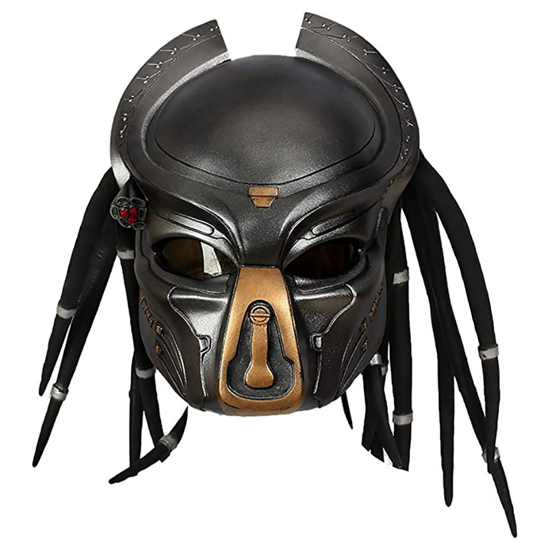 Masques de fête film Alien Vs prédateur masque de Cosplay accessoires de déguisement de fête d'halloween accessoires masque de prédateur en Latex 2208275598855