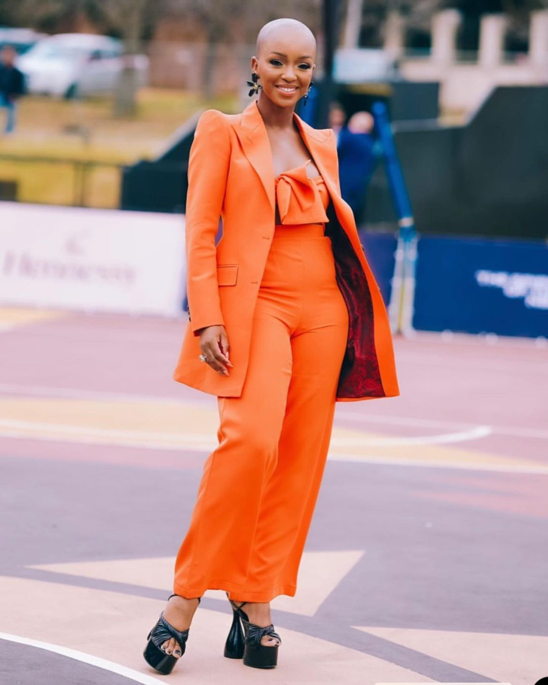 Oranje rode loper mode dames broek pakken 2 stuks losse vrije tijd prom avond feestje dressing dressing