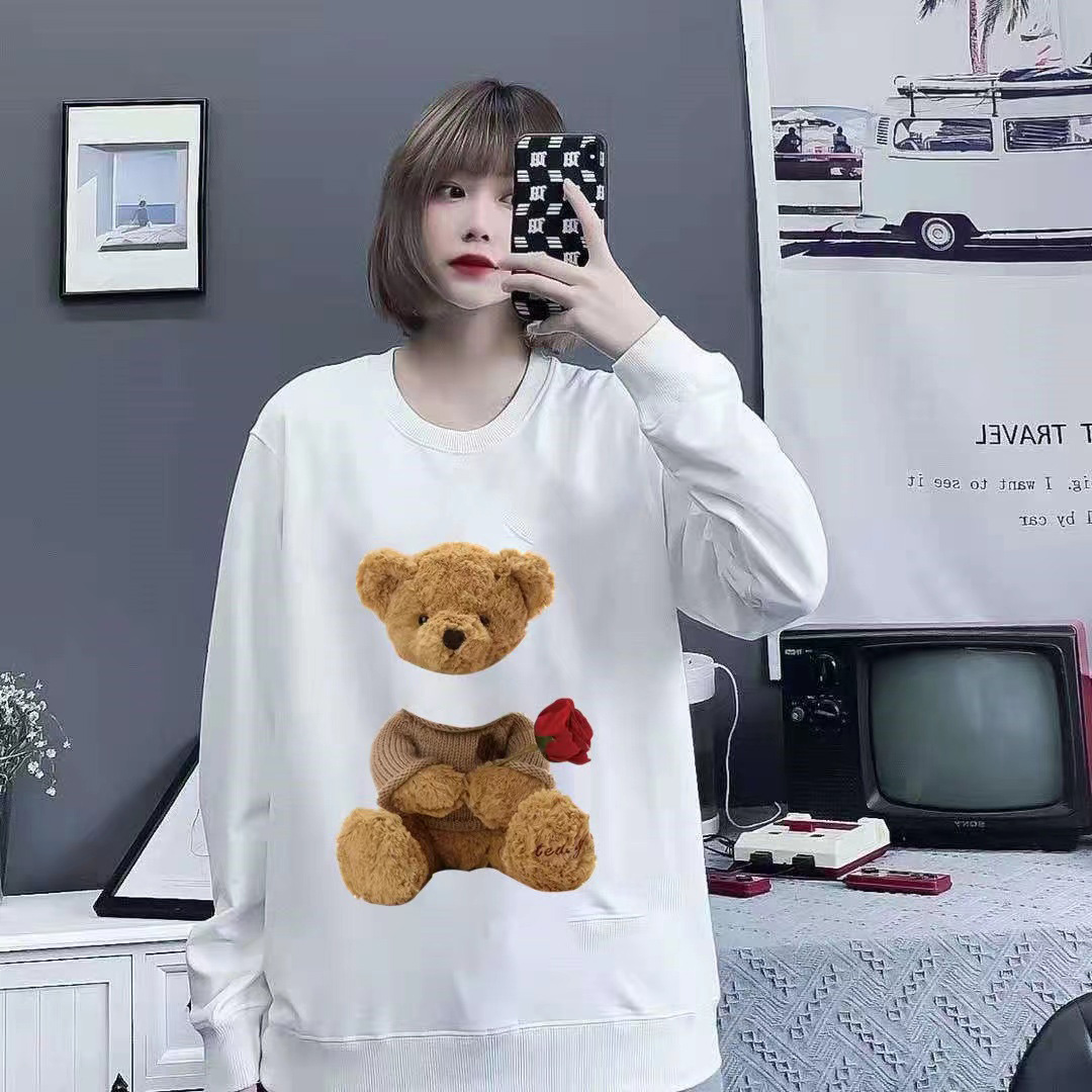 Mode för män Casual Sweatshirts Lyxigt märke Bear Print Designer Hoodie M-4XL