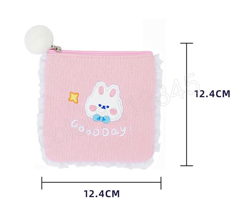 Corduro Korea Girls Coin Burse Women Sanitary Napkin Bag Card Feminino Clear Tampon Storage Dinheiro Bolsa Crian￧as Crian￧as