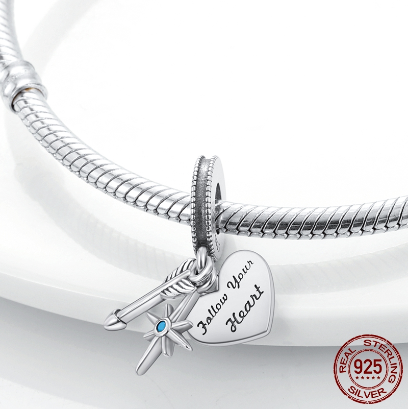 Charms in argento 925 con perline Pandora Bracciale con ciondoli Colore Piano Capezzolo Piede Palma Pesca Cat Girl charmes ciondoli Gioielli fai da te con perline fini