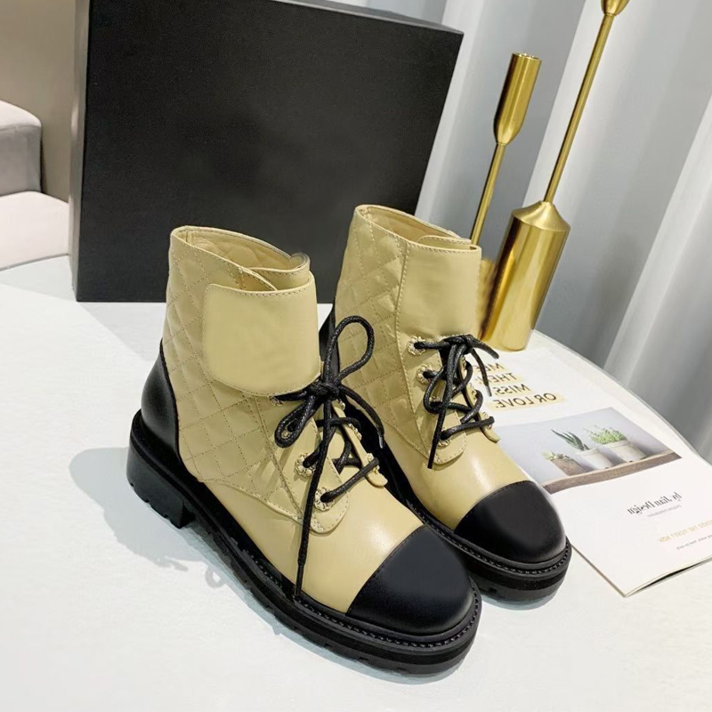 Sonbahar Kış Martin Boots Kadın Kalın Çözilmiş Fermuar Tasarımcı Boot% 100 Yumuşak Cowhide Lady Platform Gündelik Ayakkabı Deri Moda Yüksek Üstü Kadın Ayakkabı Boyutu 35-40-42 Kutu