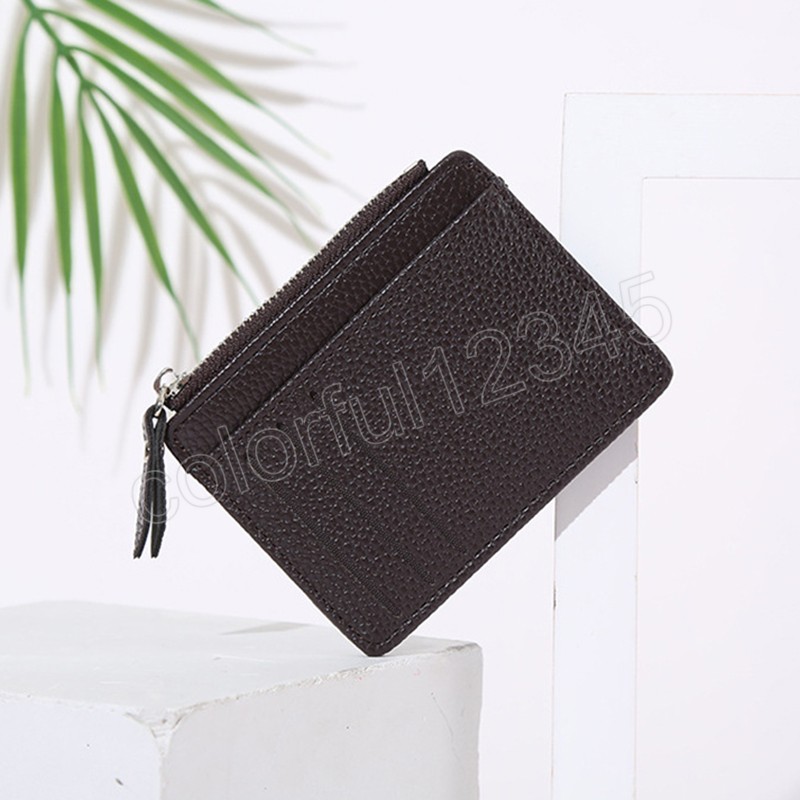 Carteira feminina Ultra PU Purse de couro de bolsa Banco de cartões Multi-Cart Bit Zipper Burse simples suporte de cartão