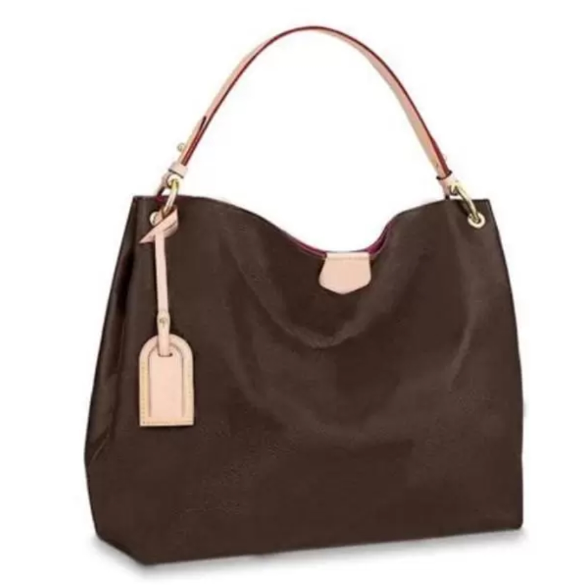 M43704 5A Qualitywomen Bag Wallet MM Hobo Classic Purse ￤kta l￤der Supple Plat rem lady axelv￤skor