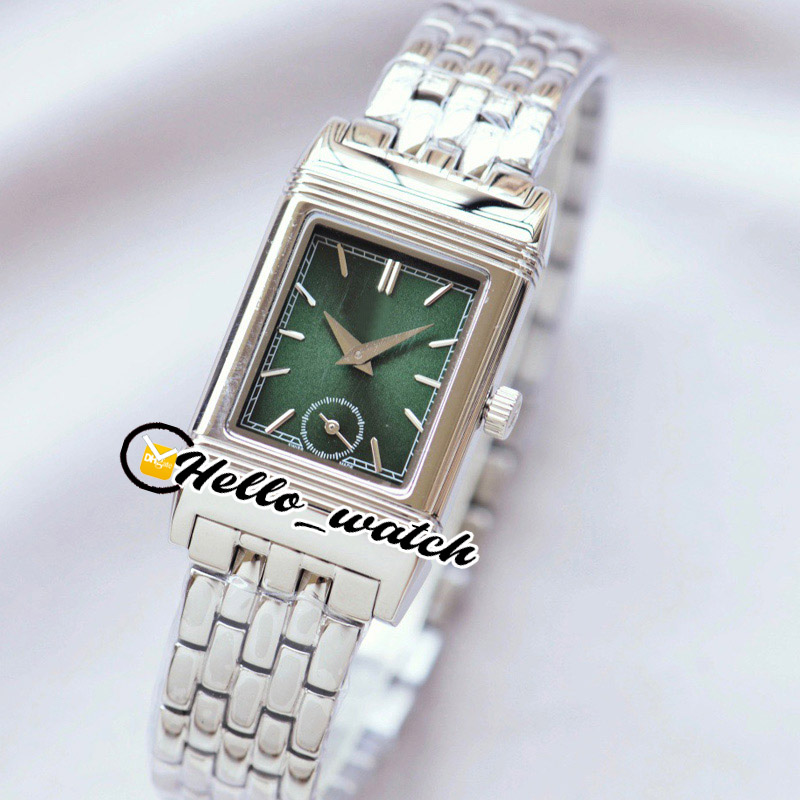 新しい180度Reverso Swiss Quartz Womens Watch Q2568101ブラックダイヤルスティックマーカーステンレス鋼LDAYWATY高品質23mm HWJL Hellowatch E201C1