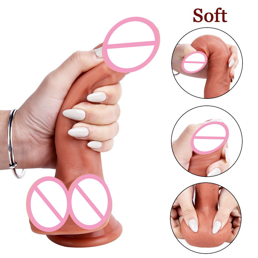 Schoonheidsartikelen zachte realistische anale dildo xxl enorme penis kunstmatige riem op dick lesbian big cock buttplug voor vrouwen volwassen mastubator speelgoed