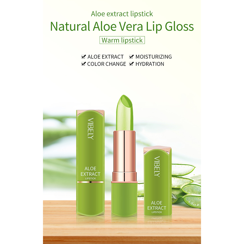 Rossetto Balsamo le labbra che cambia l'umore Stick labbra naturale all'aloe vera Cosmetici il trucco idratante a lunga durata le donne