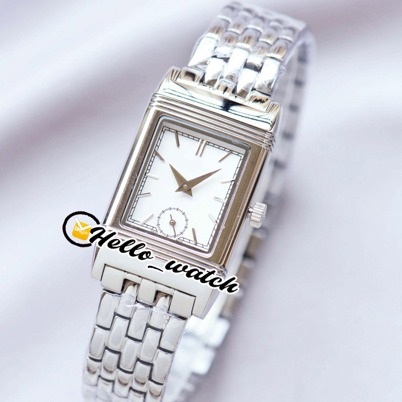 新しい180度Reverso Swiss Quartz Womens Watch Q2568101ブラックダイヤルスティックマーカーステンレス鋼LDAYWATY高品質23mm HWJL Hellowatch E201C1