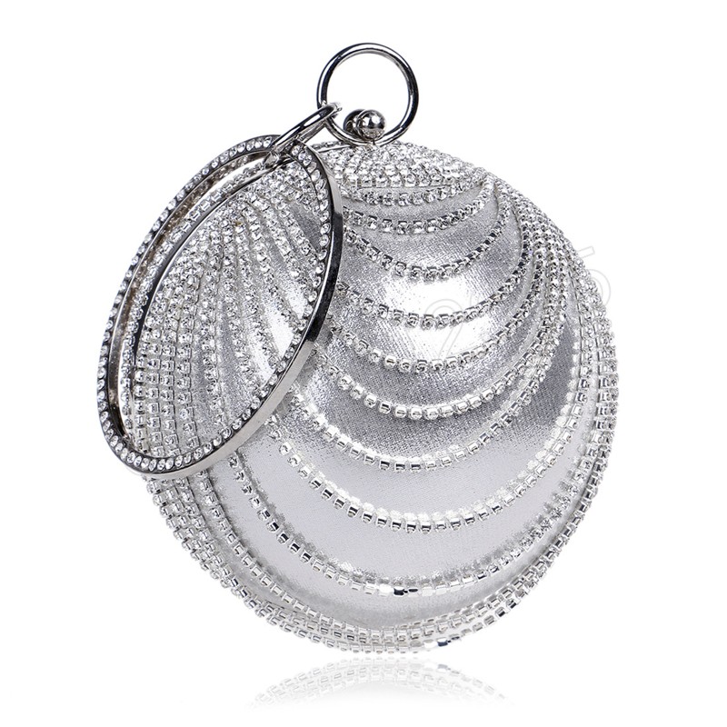 Циркулярные женщины вечерние сумки бриллианты бальные сумочки статуры металлические элегантные свадебные кошельки