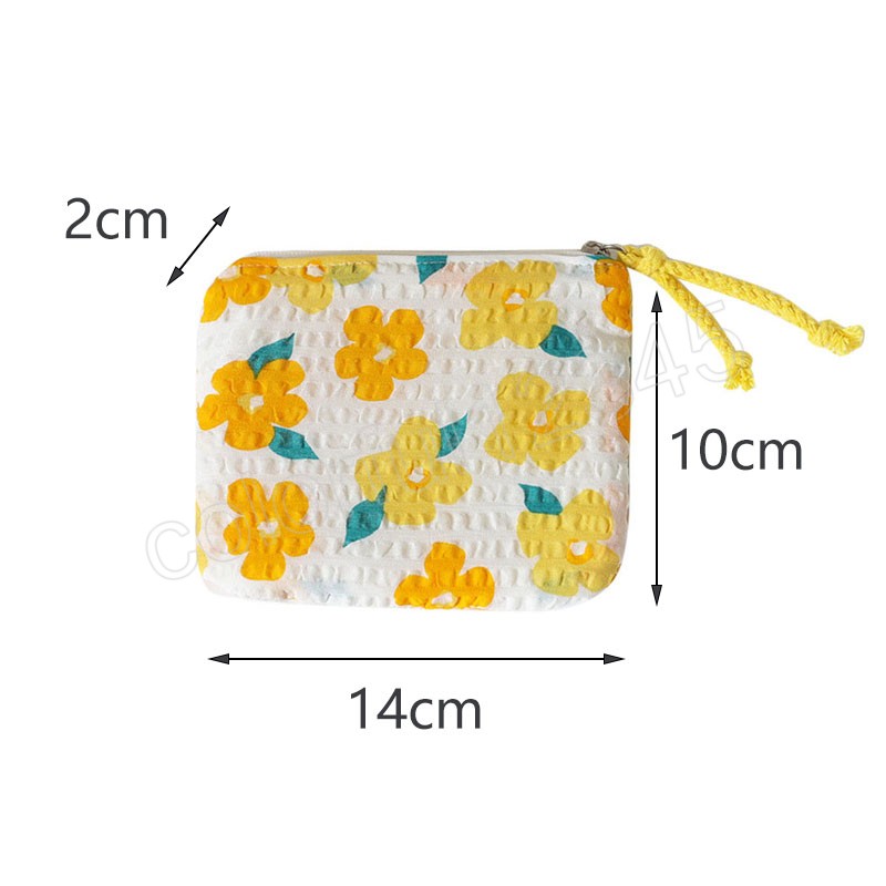 ميني القطن الزهور المحافظ للنساء صغيرات التجميل مكياج حقيبة صغيرة حقيبة حقيبة الفتاة