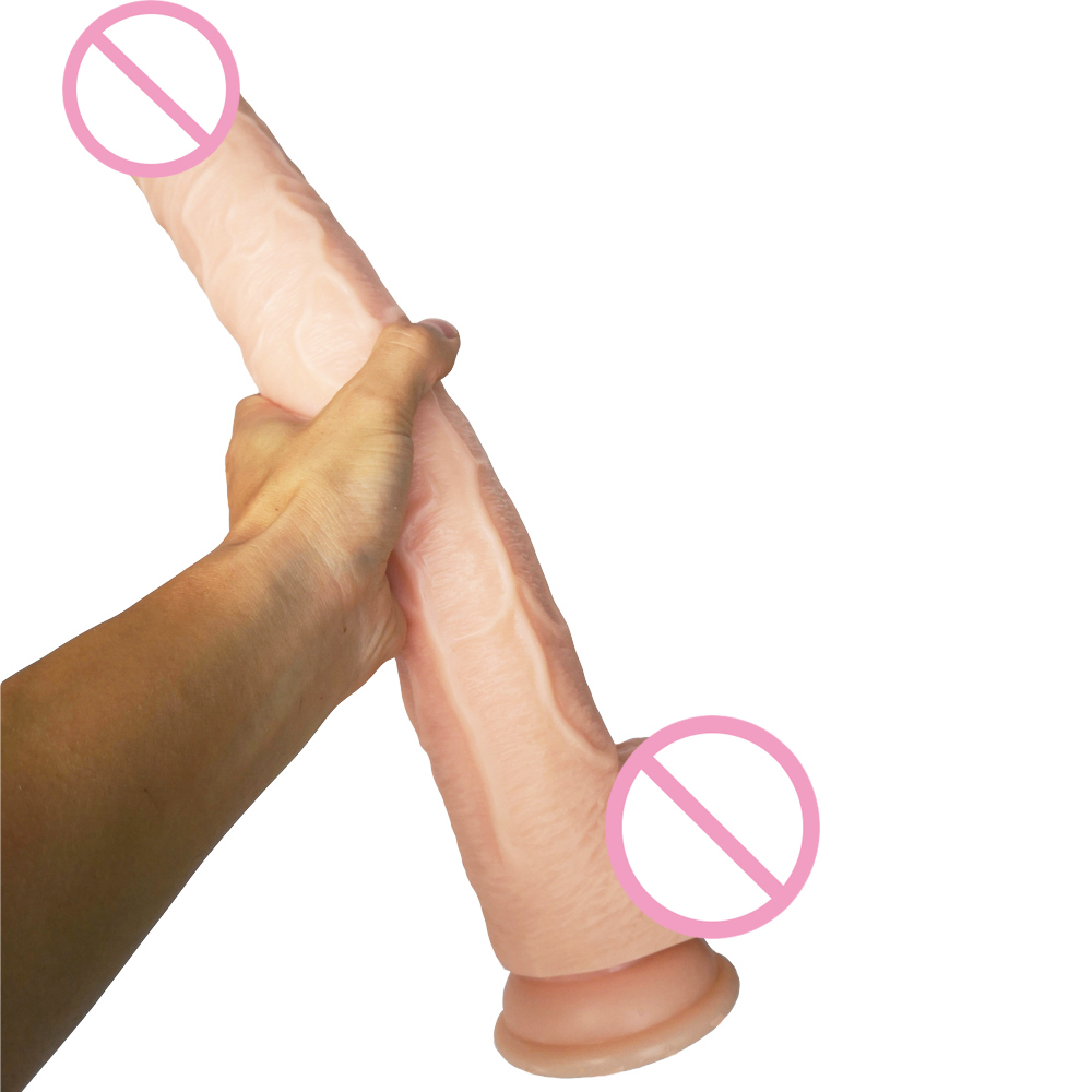 Предметы красоты hutosexy super long dildos gangegust Dildo Suctic Cup реалистичный пенис мягкий член стимулирует вагинальный анальный массаж для женщины