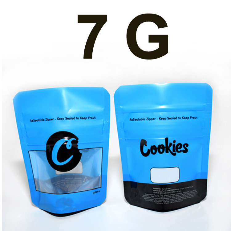 3.5G Red Blue Cook Mylar påsar Lukt Proof Sxtäck PACKAG PLAX TOM PAG Candy Dry Herb Flower Edible Packaging