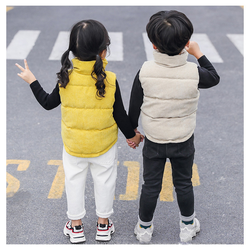 Waistcoat Autumn Children Warm Thicken Vest Baby Cotton Kids Outerwear Coat Clothing Boys Girls Brand Jackets 220827