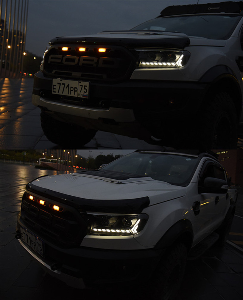 Авто фары светодиодные аксессуары для Ford ranger 20 16-20 20 дальний свет указатели поворота ангельские глазки дальнего света