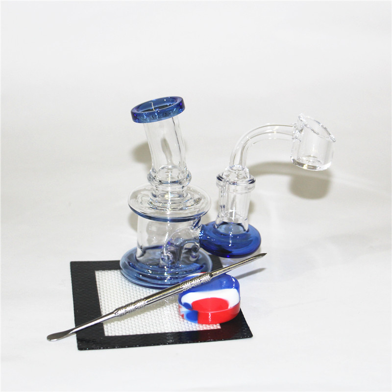 Rosa Glasbong-Wasserpfeifen Dab Rig Wasserpfeifenkopf Beecomb Duschkopf Perc Bongs Heady Mini-Pfeifenwachs-Ölplattformen Rauchen mit gebogenem Rohr