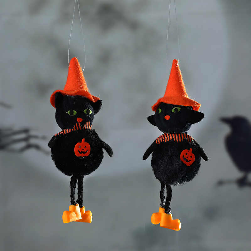 Autres fournitures de fête d'événement Poupée d'Halloween Pendentif suspendu Ornement Sorcière Citrouille Chat noir Arbre de fête en plein air Prop Enfant Cadeau Décoration d'Halloween Décoration d'Halloween 220829