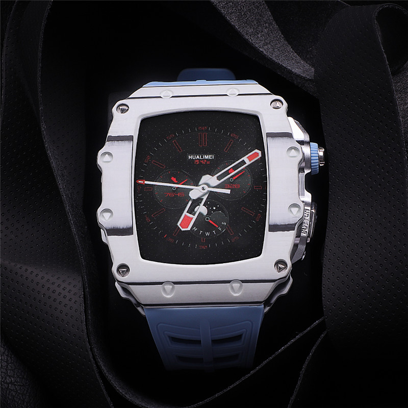Armatura vera in fibra di carbonio Armatura Protezione Copertina di bracciale a banda protettiva Apple Watch Series 7 6 5 4 SE IWATCH 44mm 45mm