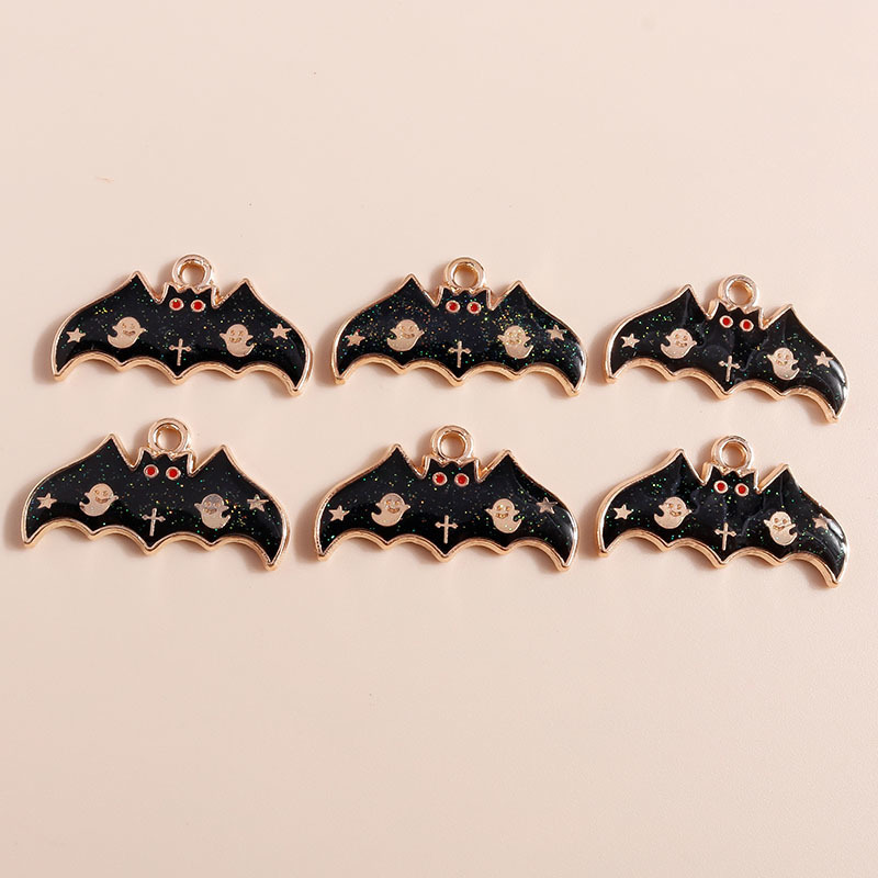 Charms Mix Styles Cartoon Halloween för DIY -smycken som gör tillbehör Pumpkin Ghost Bat Evil Pendants Halsband örhängen 220826