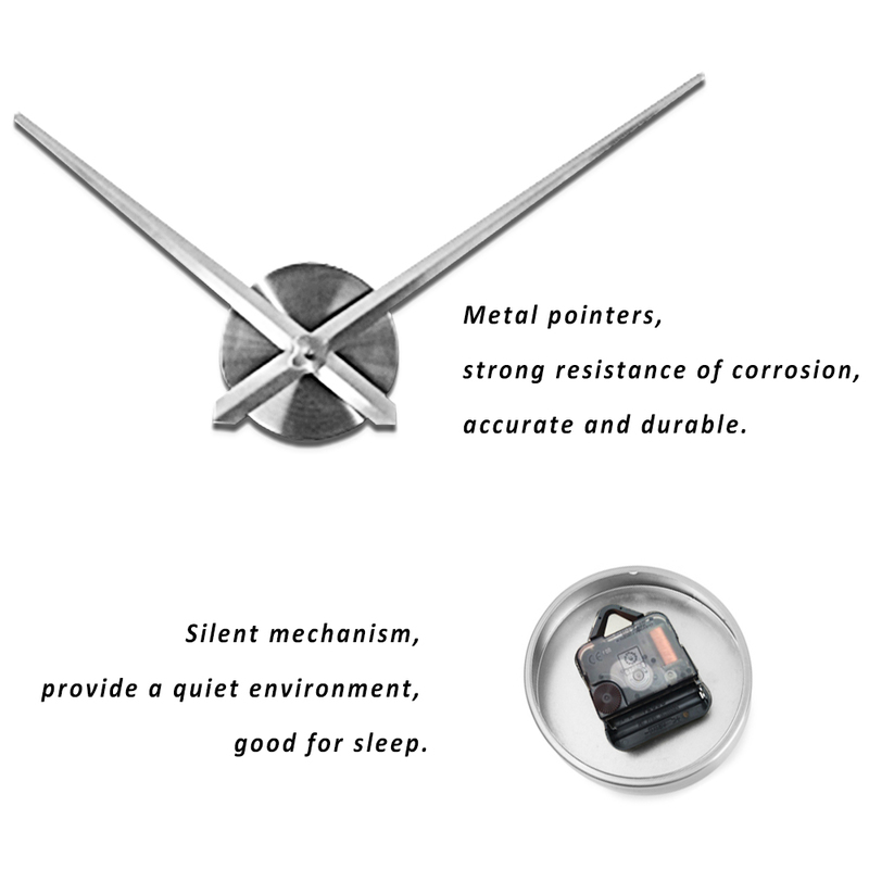 Wanduhren Großer Uhr Quarz 3d DIY Big Watch Dekorative Küche Acrylspiegel Aufkleber Übergroße Home Letter Decor 220829