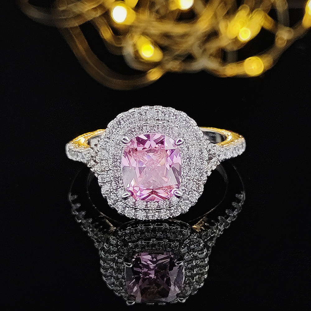 Akcesoria biżuterii 2022 Nowe przybysze różowe żółte srebrne kolory poduszki cięte palcem pierścionki ślubne dla kobiet mody koreańskie ...
