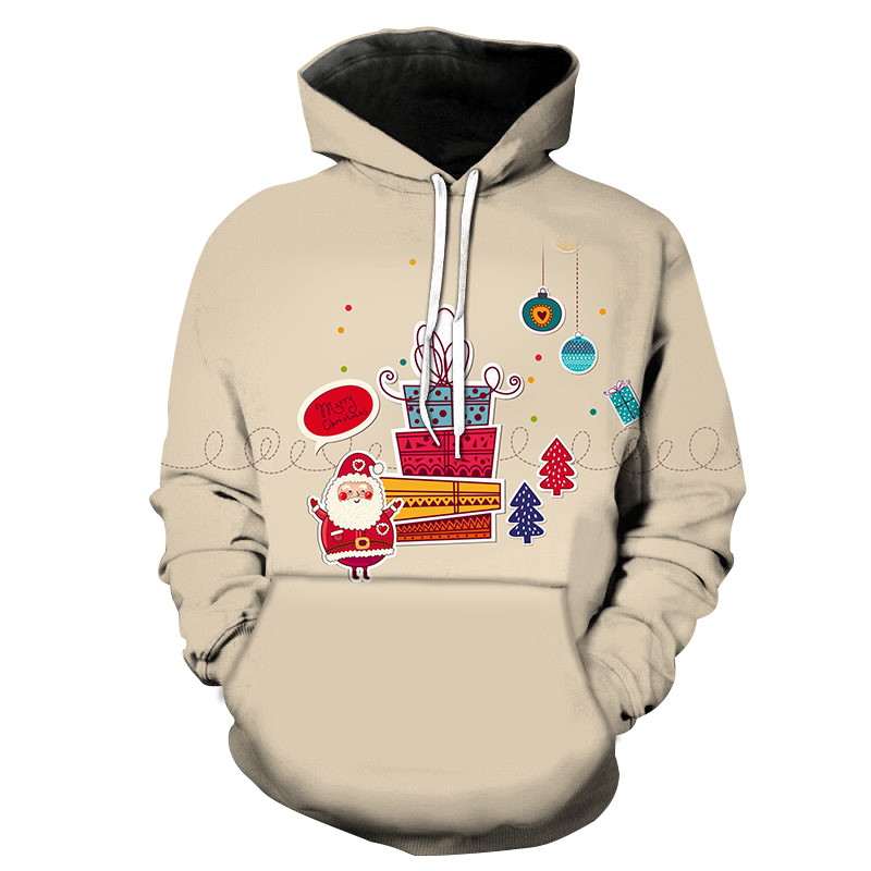 Hommes Hoodies Sweatshirts Automne et Hiver Joyeux Noël Décoration Hommes Femmes Famille Casual pull vert 220829