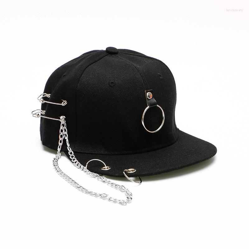 Cappellini con sfera stile punk nero cappelli hip-hop genitore-figlio tendenza spilla rivetto nappa baseball uomo donna sfilata di moda di strada casual173B