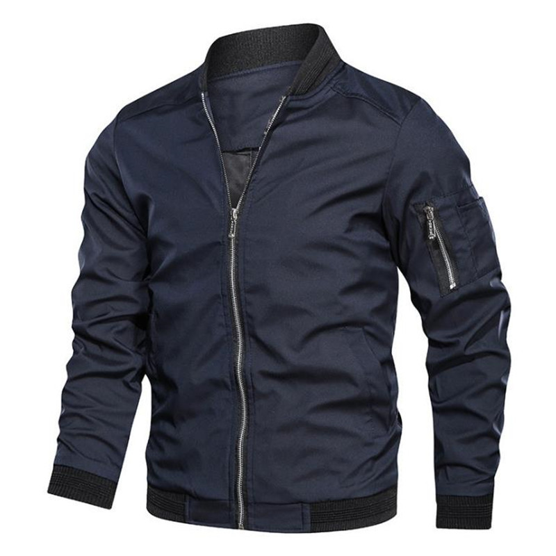 Giacche da uomo Spring Autumn Jacket Autunno Bomber Maschio Streetwear Casual Streetwear Giacche maschi e cappotti semplici Coat in stile britannico 220829