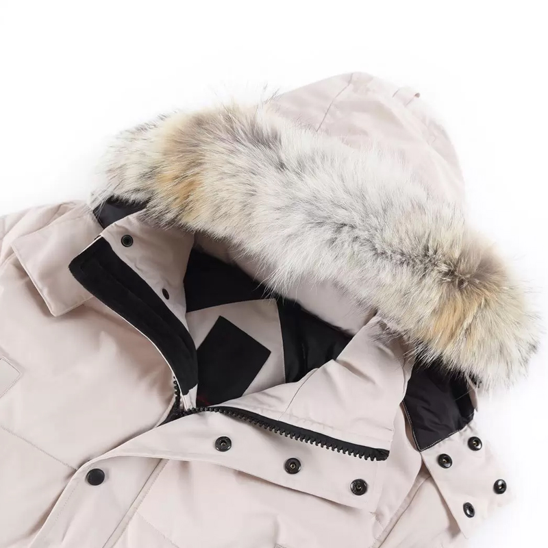 Haute qualité hommes doudoune g manteau vraie grande fourrure de loup C Wyndham pardessus vêtements style de mode décontracté hiver vêtements d'extérieur parka