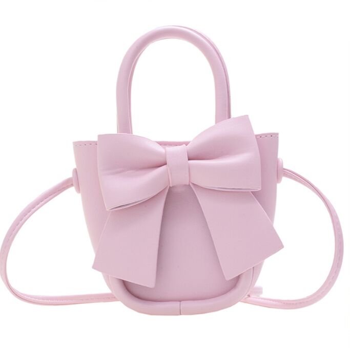 Enfants bowknot sac mode bébé seau sac à main filles sac à main en cuir prix usine