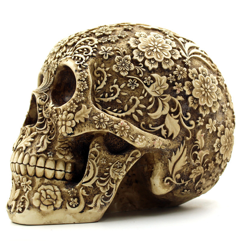 Outros suprimentos de festa do evento Modern Resin estátua Retro Skull Decor Home Decoração Ornamentos de Arte Criativa Esculturas de Esculturas de Crânio Modelo de Halloween Presentes 220829