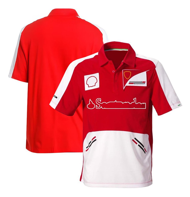 F1 Team Driver T-shirt Summer Polo Shirt Men's Breatble Lapel Racing Suit