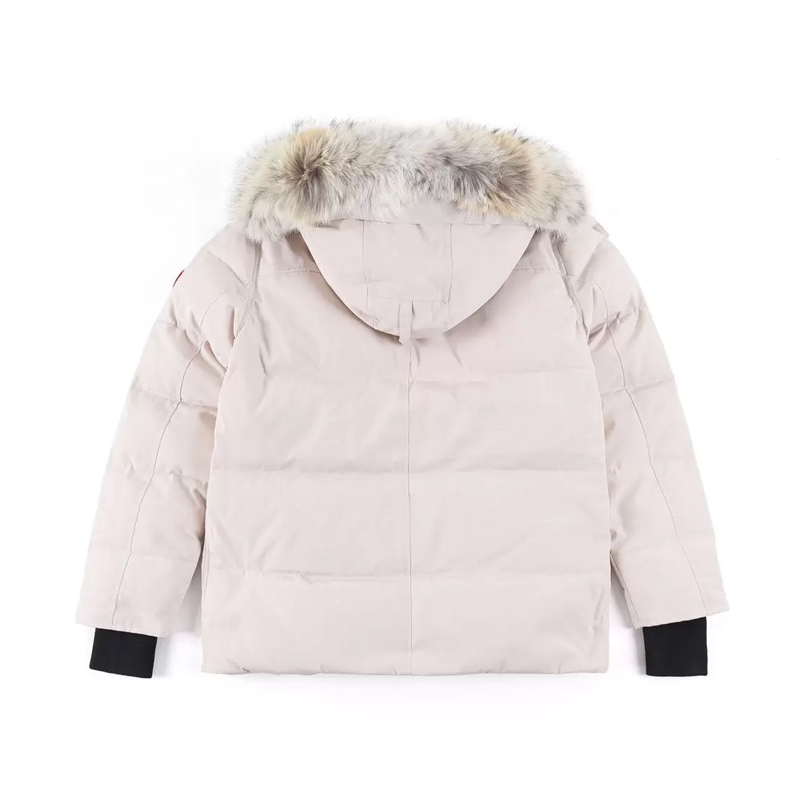 Haute qualité hommes doudoune g manteau vraie grande fourrure de loup C Wyndham pardessus vêtements style de mode décontracté hiver vêtements d'extérieur parka