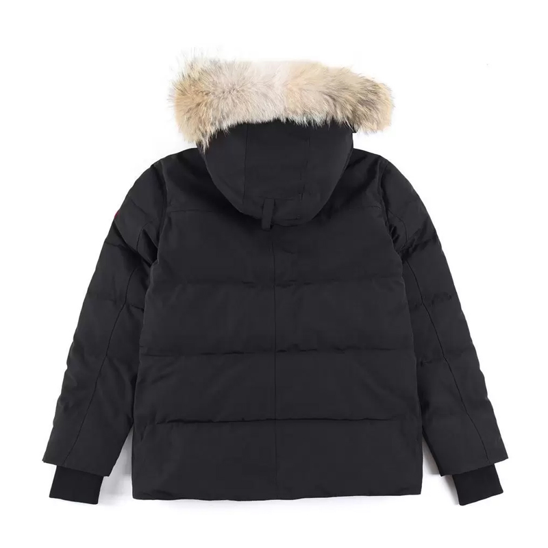 Haute qualité hommes doudoune g manteau vraie grande fourrure de loup C Wyndham pardessus vêtements style de mode décontracté hiver vêtements d'extérieur parka