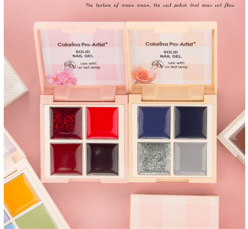 Japanese Style Removable Solid Nail Gel Cream Nail Art Gels Polish Palette Nails Painted Glue