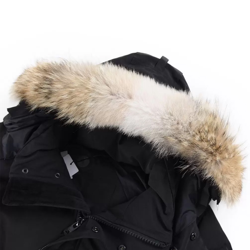 Haute qualité hommes doudoune g manteau vraie grande fourrure de loup C Wyndham pardessus vêtements style de mode décontracté hiver vêtements d'extérieur parka