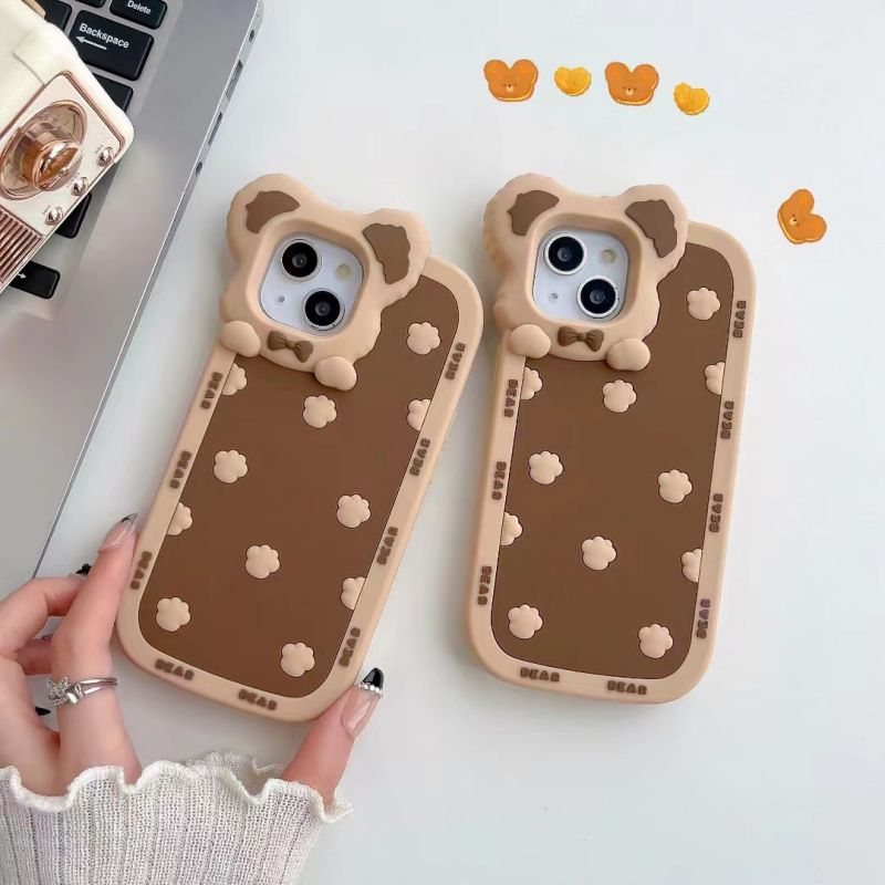Bear lens frame modeling Silicone Phone Cases For iPhone 14 14Pro 13 12 11 prevention shells