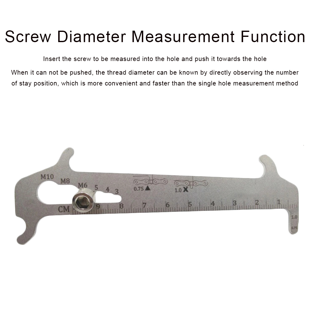 Nueva regla de medición de cadena de bicicleta de montaña, calibrador indicador de gancho de cadena, instrumento de desgaste, herramienta de medición de perno de detección