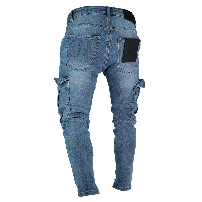 Jeans pour hommes Jeans pour hommes Denim Poche Pantalon Été Automne Mince Mince Regular Fit Jeans Droit Élasticité Extensible Homme pantalon à glissière 220827