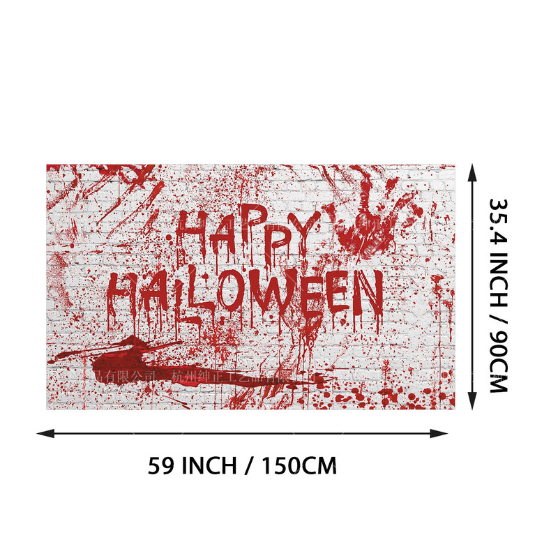 Altri articoli feste eventi Decorazione di Halloween Sfondo Panno Puntelli Po Fantasma Festival Impronta di mani insanguinate AIUTAMI Sfondo Bambini Happy Halloween Supplies 220829