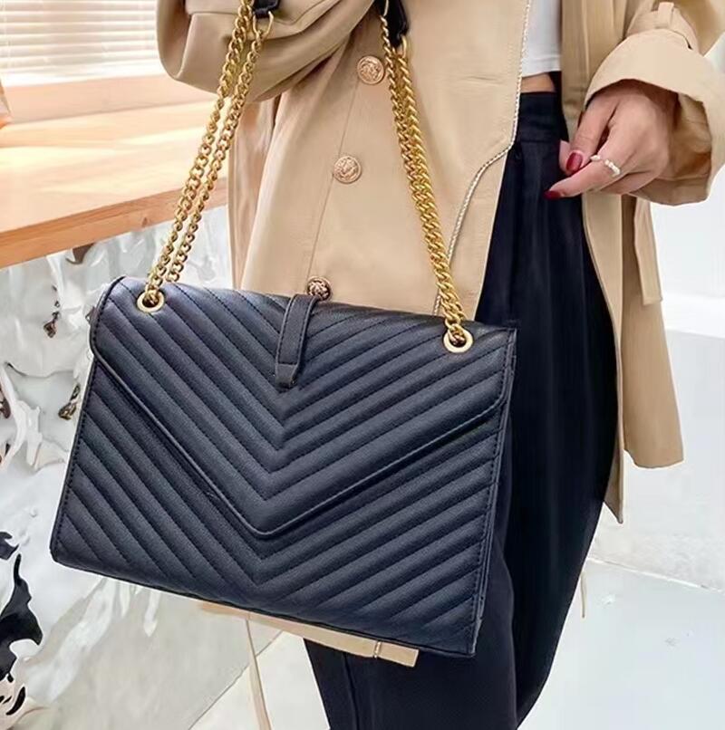 Designer haute capacité sacs à bandoulière femmes chaîne Flip enveloppe sac mode sac à main couleur unie femmes bandoulière sacs à main portefeuille