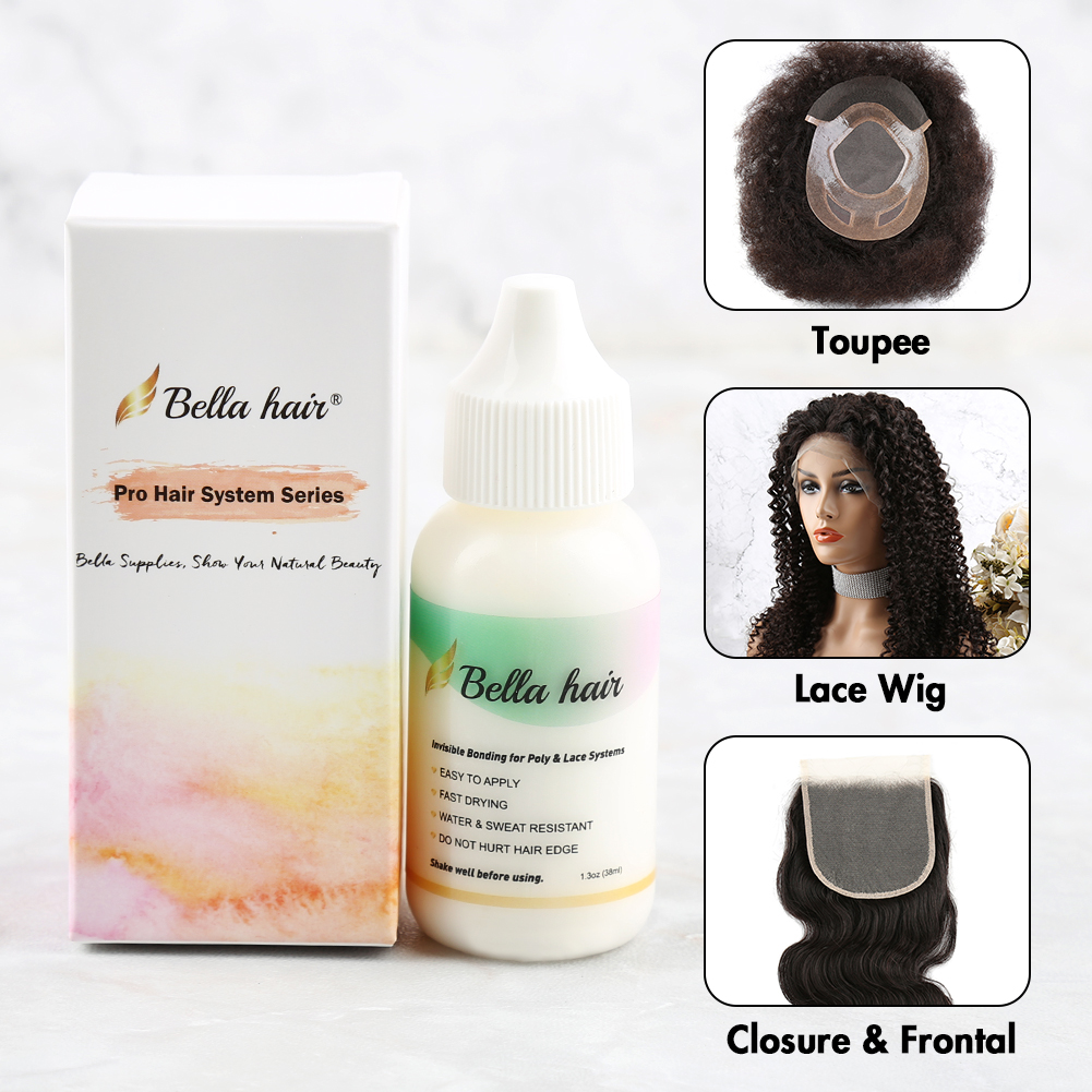 Kantenpruiklijm Waterdicht Oliebestendig Haarvervangende lijmen Sterke fixatie Onzichtbare hechtlijmen voor Lace Front Wigs Poly-haarstukje Toupetje Cosmetische systemen