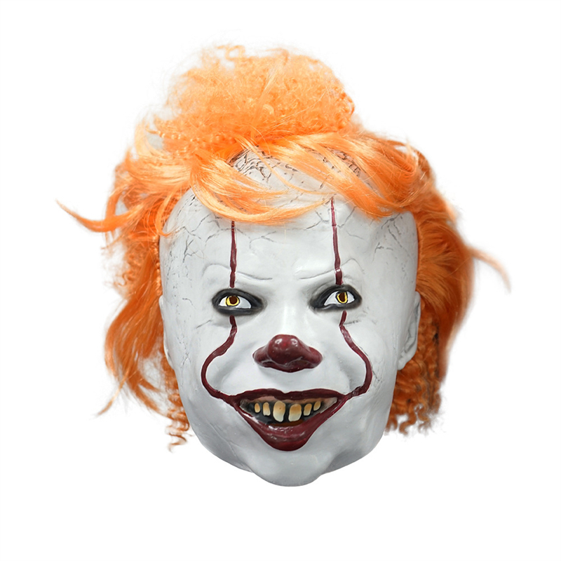Altri articoli feste eventi Halloween Film Maschera da clown Horror Scuro feste Latex Adulti Costume cosplay Prop Copricapo Masquerade Rave Festival 220829