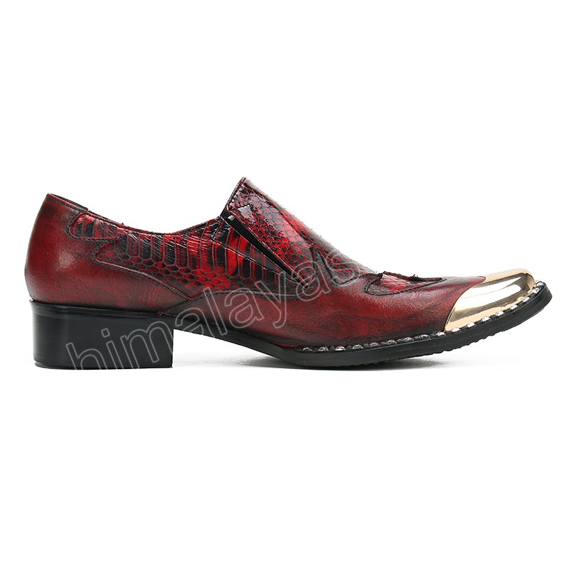 Scarpe da uomo della moda SCARPE INTERNO GOLD TOE SCARPE UMI VINE ROSSO BUSINESE E SCARPE DEGLI UOMO