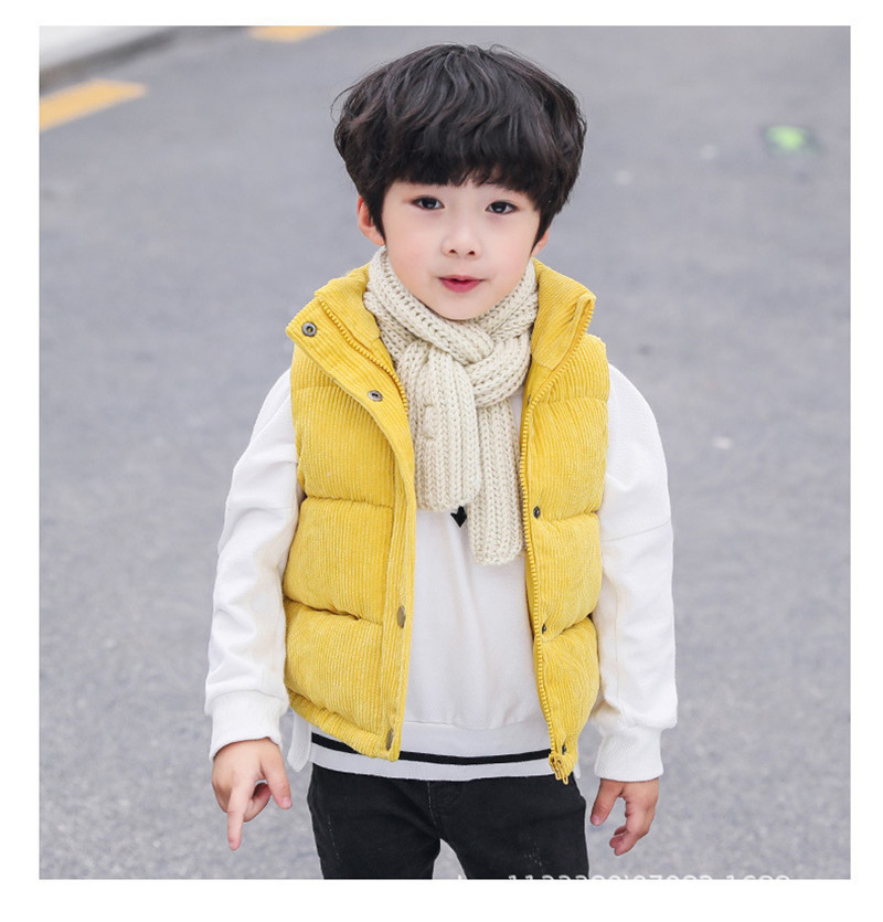 Waistcoat Autumn Children Warm Thicken Vest Baby Cotton Kids Outerwear Coat Clothing Boys Girls Brand Jackets 220827